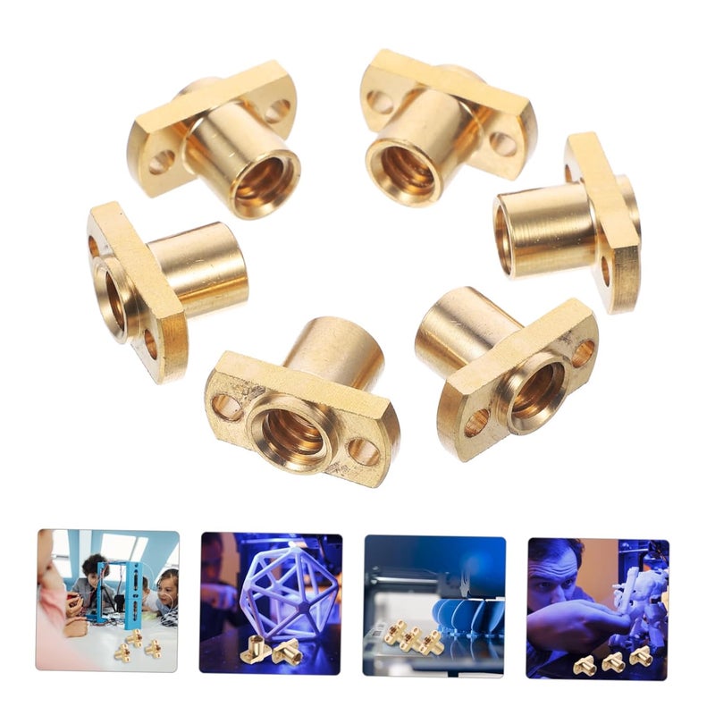 6 Pcs T8 Brass Trapezoidal Lead Screw Nuts 2mm Lead Size for 3D Printer - Image 3